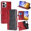 Realme 14 5G Leather Phone Case - Red & Black Contrast Buckle - 1