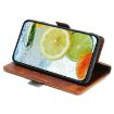 Realme P3 Ultra 5G Leather Phone Case - Dark Brown & Gold Contrast - 4