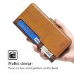 Realme P3 Ultra 5G Leather Phone Case - Dark Brown & Gold Contrast - 5