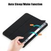 Samsung Galaxy Tab S9+ Black Leather 3-Fold Holder Case - 5