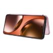 Realme GT 7 Global Pink Carbon Fiber Texture Flip Leather Case - 5