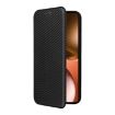 Realme GT 7 Global Flip Leather Phone Case - Carbon Fiber Texture Black - 2