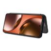 Realme GT 7 Global Flip Leather Phone Case - Carbon Fiber Texture Black - 5