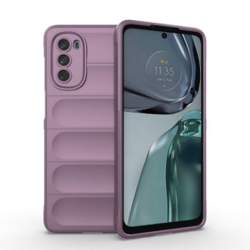 Motorola Moto G62 5G Magic Shield TPU Flannel Case - Purple - 1