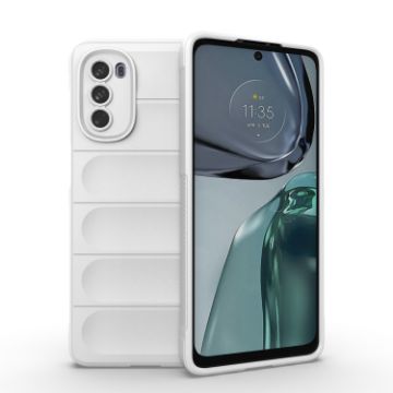 Motorola Moto G62 5G Magic Shield TPU Flannel Case - White - 1