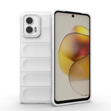 Motorola Moto G73 5G Magic Shield TPU Flannel Case - White - 1