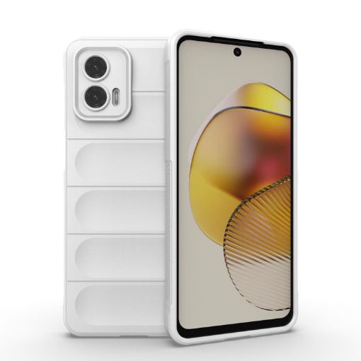 Motorola Moto G73 5G Magic Shield TPU Flannel Case - White - 1