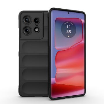 Motorola Edge 50 Pro 5G Global Magic Shield TPU Flannel Case Black - 1