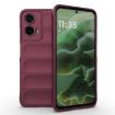 Motorola Moto G35 5G Global Magic Shield TPU Flannel Case Wine Red - 1