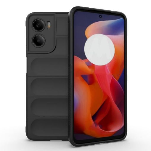 Motorola Moto G05 4G/E15 Magic Shield TPU Flannel Case Black - 1