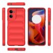 Motorola Moto G05 4G/E15 Red TPU + Flannel Phone Case - Magic Shield - 3