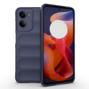 Moto G05 4G/E15 Dark Blue TPU + Flannel Phone Case by Magic Shield - 1