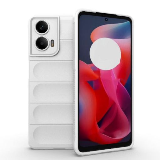 Motorola Moto G24 4G Global Phone Case - Magic Shield TPU + Flannel White - 1