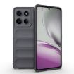 Motorola Edge 60 Stylus 5G Case - Magic Shield TPU + Flannel (Dark Grey) - 1