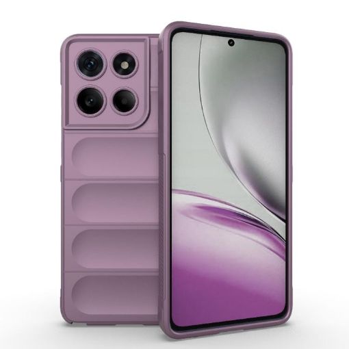 Motorola Edge 60 Stylus 5G Case - Magic Shield TPU + Flannel (Purple) - 1