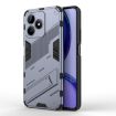 Realme C53 4G Punk Armor Phone Case with Holder - Grey, PC + TPU - 1