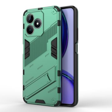Realme C53 4G Punk Armor Phone Case with Holder - Green PC + TPU - 1