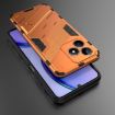 Realme C53 4G Punk Armor Phone Case with Holder - Orange, PC + TPU - 2