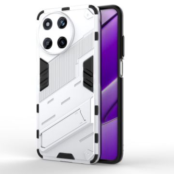 Realme 11 4G Global Punk Armor PC + TPU Phone Case with Holder White - 1