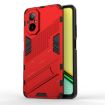 Realme C67 4G Global Punk Armor Phone Case with Holder - Red - 1