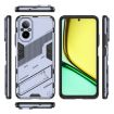 Realme C67 4G Global Punk Armor Phone Case with Holder - Grey - 3