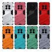 Realme 12+ 5G Punk Armor Phone Case with Holder - Black PC + TPU - 6