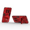 Realme 12+ 5G Punk Armor Red Phone Case with Holder - PC + TPU - 4