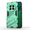 Realme 12+ 5G Punk Armor Phone Case with Holder - Green PC + TPU - 1