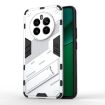 Realme 12+ 5G Punk Armor PC + TPU Phone Case with Holder - White - 1