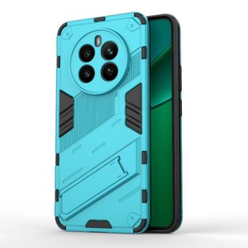 Realme 12+ 5G Punk Armor PC + TPU Phone Case with Holder - Blue - 1