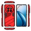 Realme 12 Pro 5G Red Punk Armor Phone Case with Holder - PC + TPU - 3