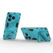 Realme C63 4G Global Punk Armor Phone Case with Holder - Blue - 4