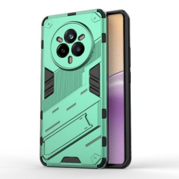 Realme 14 Pro 5G Punk Armor PC + TPU Phone Case with Holder - Green - 1