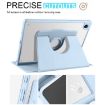 Samsung Galaxy Tab A8 Acrylic 360 Rotation Leather Case Ice Blue - 4