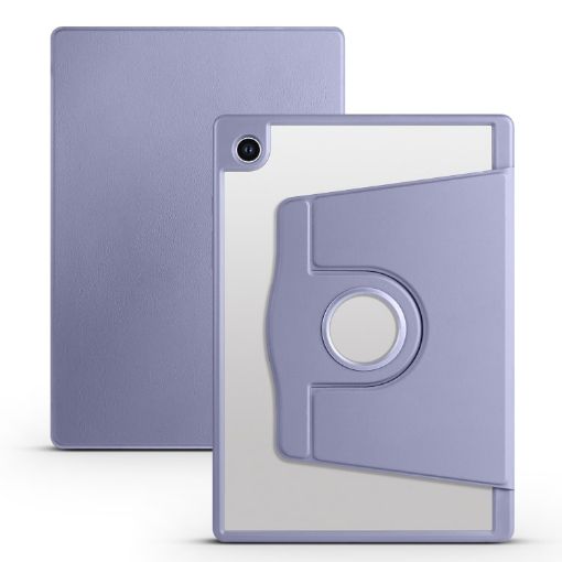 Samsung Galaxy Tab A8 Lavender Purple 360 Rotation Leather Case - 1