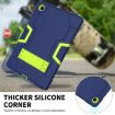 Samsung Galaxy Tab A8 Silicone Hybrid Case with Holder - Navy/Yellow/Green - 3