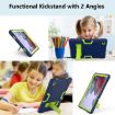 Samsung Galaxy Tab A8 Silicone Hybrid Case with Holder - Navy/Yellow/Green - 6
