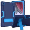 Samsung Galaxy Tab A8 Navy Blue Robot Silicone Hybrid Case with Holder - 1