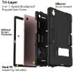 Samsung Galaxy Tab A8 Black Robot Silicone Hybrid Case with Holder - 4