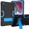 Samsung Galaxy Tab A8 Black Blue Robot Silicone Hybrid Case with Holder - 1
