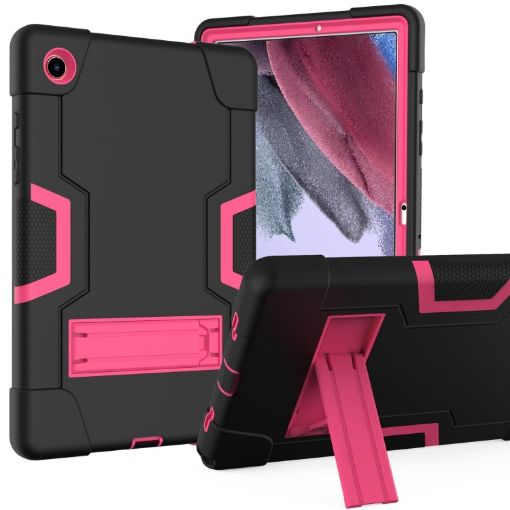 Samsung Galaxy Tab A8 Black Rose Red Robot Silicone Hybrid Case - 1