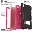 Samsung Galaxy Tab A8 Black Rose Red Robot Silicone Hybrid Case - 4