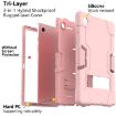 Samsung Galaxy Tab A8 Rose Gold Silicone Hybrid Case with Holder - 4