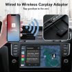 USB & USB-C Wired to Wireless CarPlay Adapter for iPhone - Black - 6