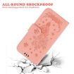 Tecno Camon 40 Pink Butterfly Rose Embossed Leather Phone Case - 7