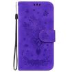 Tecno Spark 30 Pro Purple Butterfly Rose Embossed Leather Case - 3
