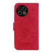 Tecno Spark 30 Pro Red Butterfly Rose Embossed Leather Phone Case - 4