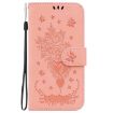 Tecno Spark 30 Pro Pink Butterfly Rose Embossed Leather Phone Case - 3