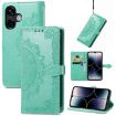 Ulefone Note 16 Pro Green Mandala Flower Embossed Leather Case - 1