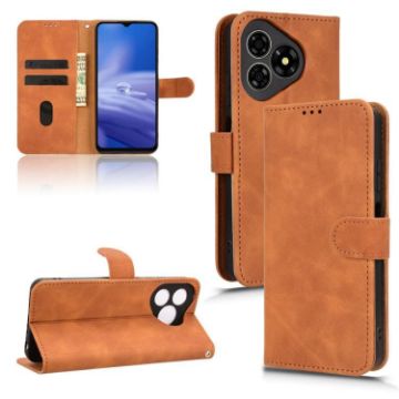 Ulefone Note 19 Brown Magnetic Flip Leather Phone Case Skin Feel - 1